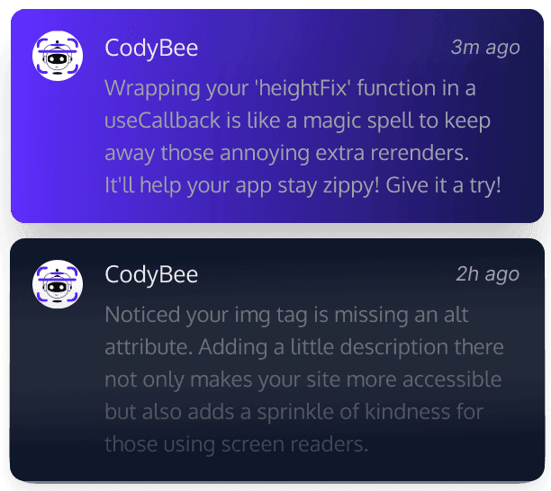 Friendly tone of voice