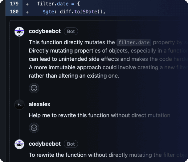 Instant chat with bot